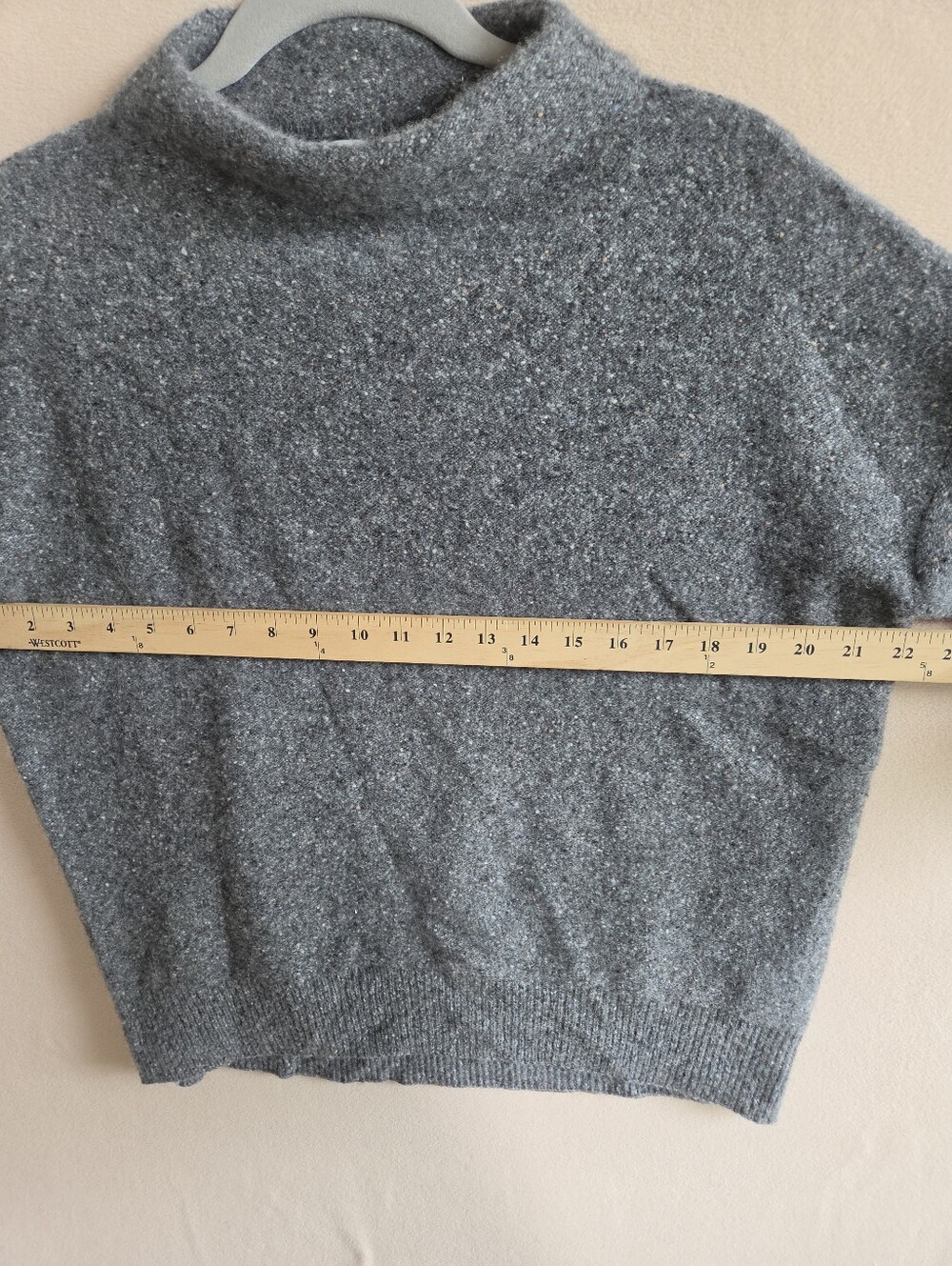 Vince Plush Cashmere Funnel-Neck Sweater Heather Graphite Size XS - Picture 7 of 9